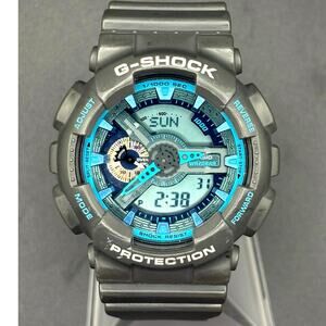 Casio G-Shock GA-110TS-8A2 Gray Teal Analog Digital Men's 51mm Watch